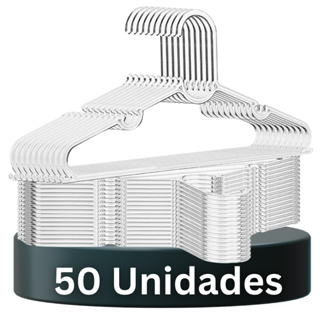 Cabide Acrílico Kit Cabides Para Roupas Transparente Adulto Reforçado Organizador em Oferta na Shopee