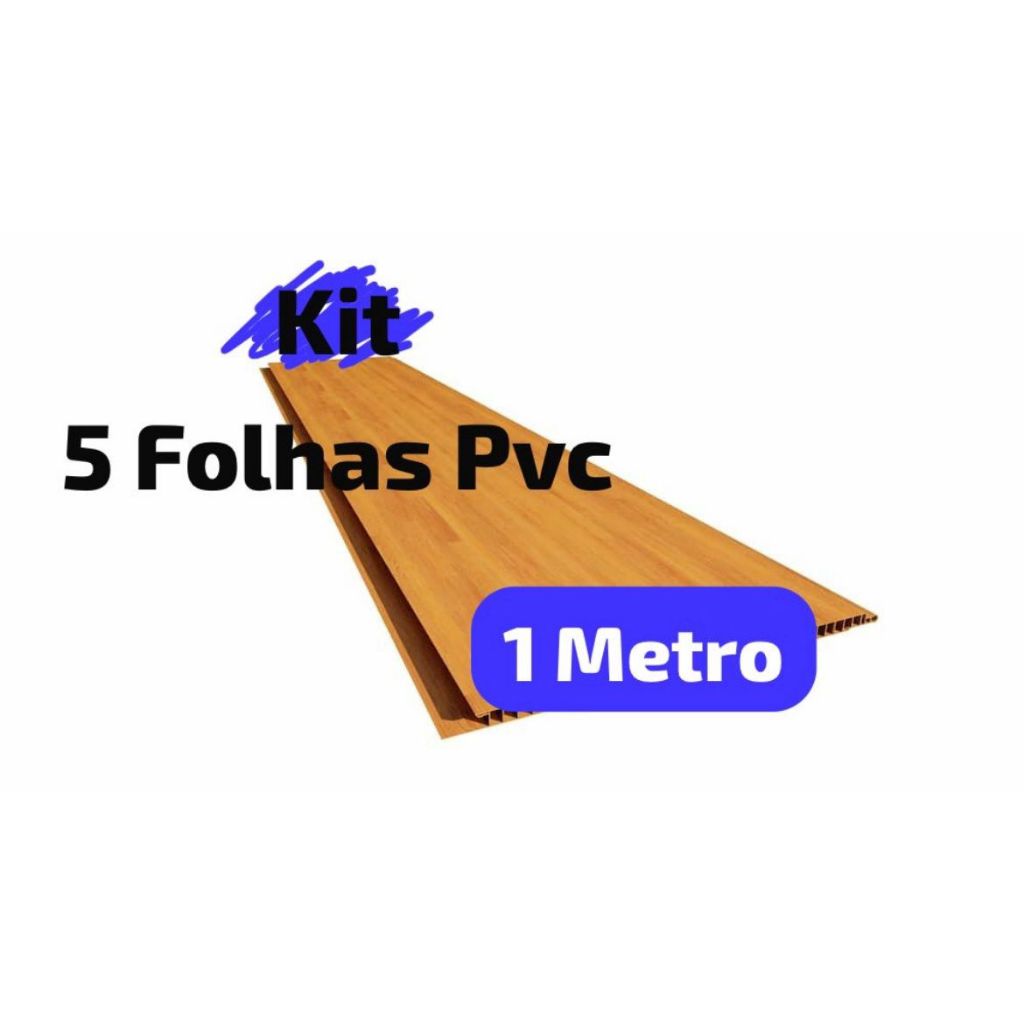 Forro Pvc Cerejeira 1 Metro Real Pvc 5 Folhas