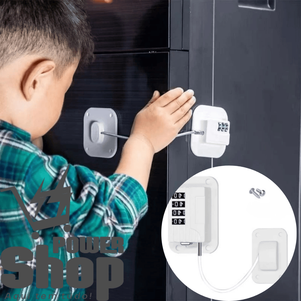 Trava de Segurança com Senha 4 Dígitos - Senha Fechadura De Segurança Para Bebês em Oferta na Shopee