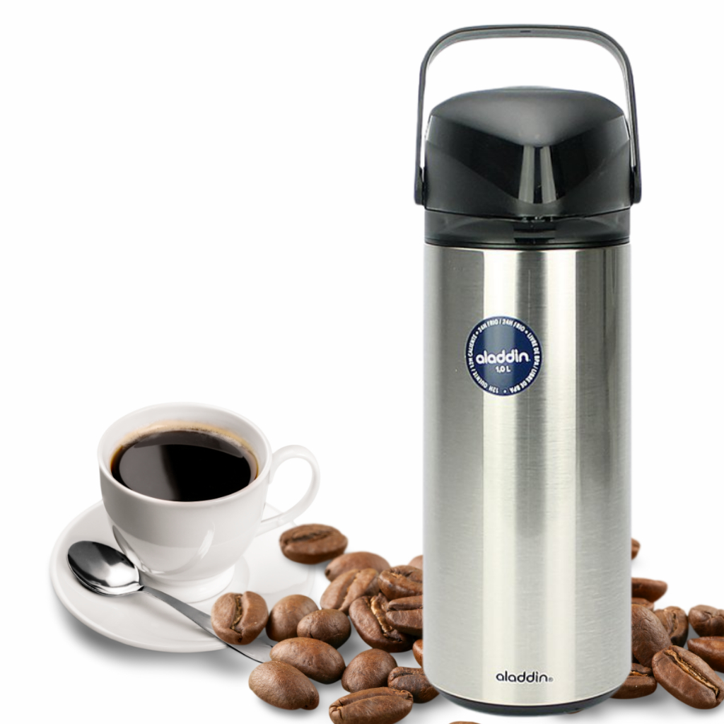 Garrafa Térmica 1L Pressão Aladdin massima Inox