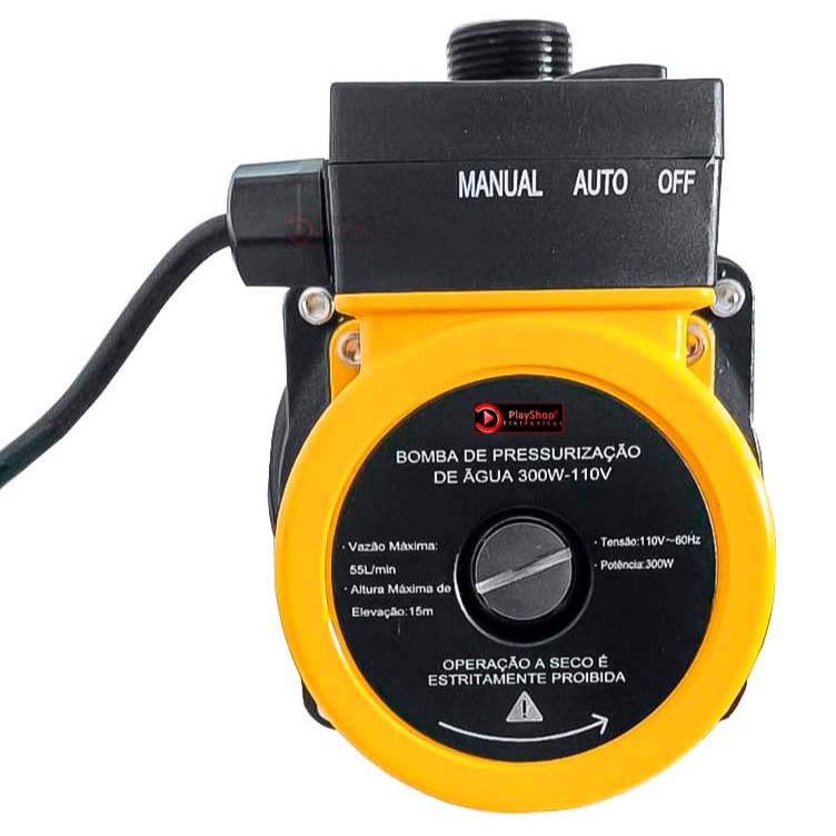 Bomba Pressurizadora De Água 300w 15 Mca 60 Hz 3300l/h Água Fria E Quente Torneira Chuveiro E Ducha