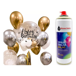 Spray Brilha Balão Bexiga Festa Decoração brilhante em Oferta na Shopee