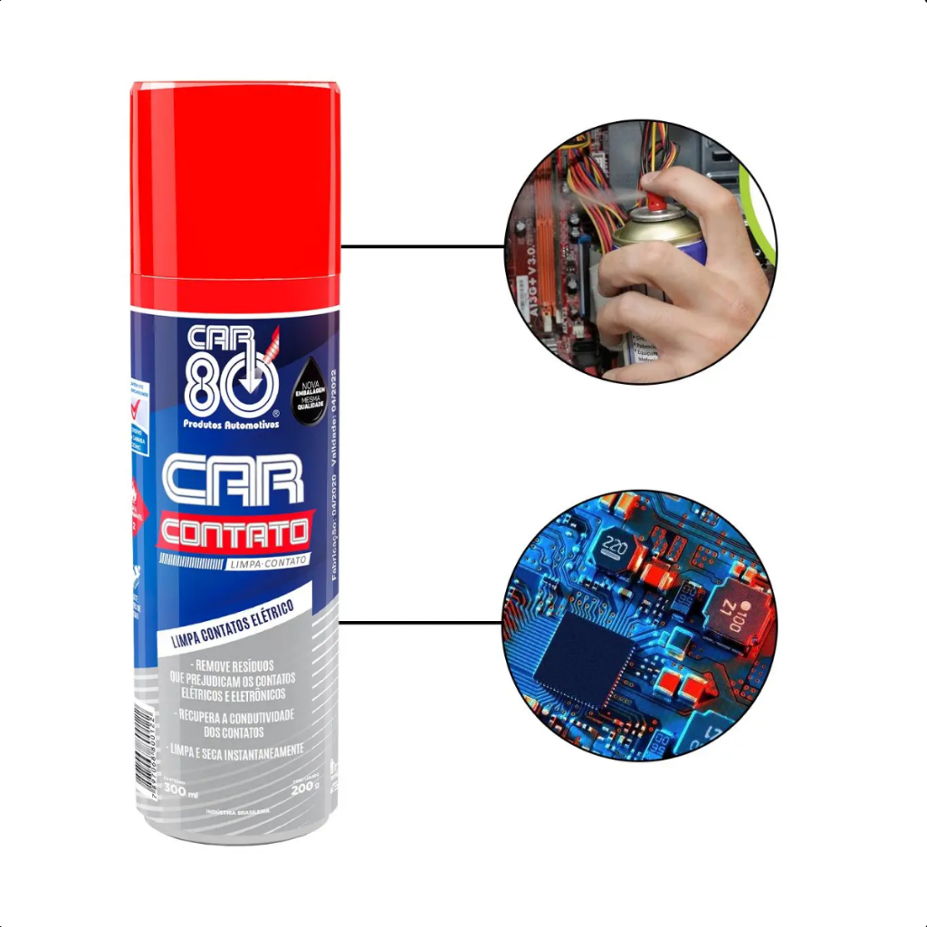 Limpa Contato Elétrico Spray Eletronico Car80 300 Ml