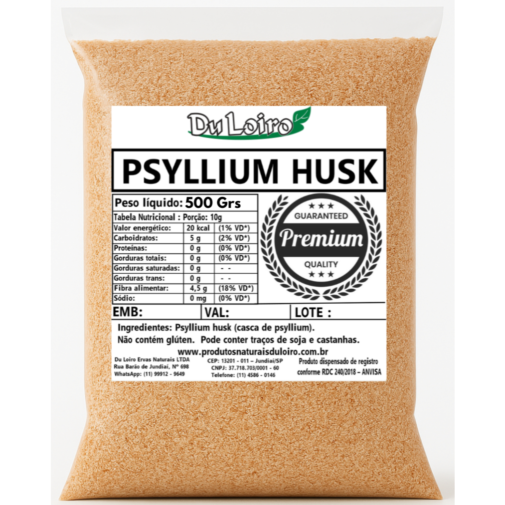 Psyllium Puro 500g – Fibra Alimentar para o Dia a Dia
