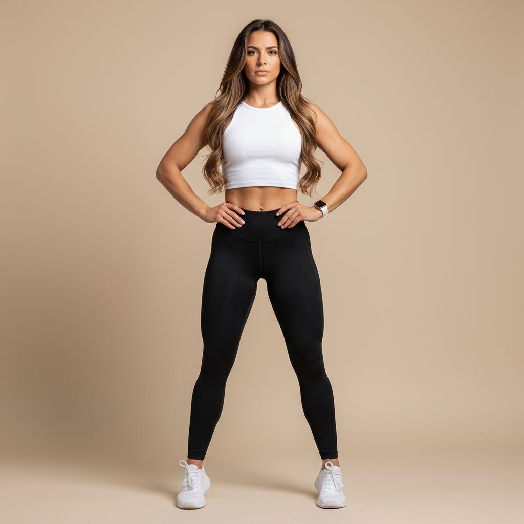 Calça Legging Feminina Fitness Academia Treino Cintura Compressão Ideal Tecido Suplex Zero Transparência Anti-Pilling
