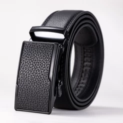 Cinto de couro da moda masculina cinto de couro de alta qualidade negócios fivela automática cinto 110cm 120cm 130cm