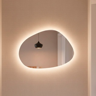 Espelho Orgânico com Led Nuvem 44x64 Decorativo para Parede Sala Quarto Banheiro Escritório em Oferta na Shopee