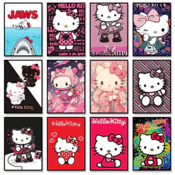 kit 10 Quadros Decorativo Hello Kitty Decoração Desenho