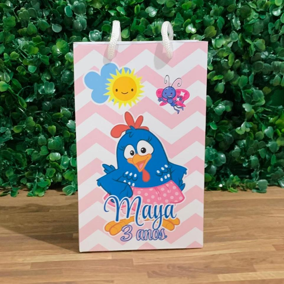 Sacolinha Personalizada Galinha pintadinha Infantil - Lembrancinhas Mimos Aniversário – Fazemos todos os temas