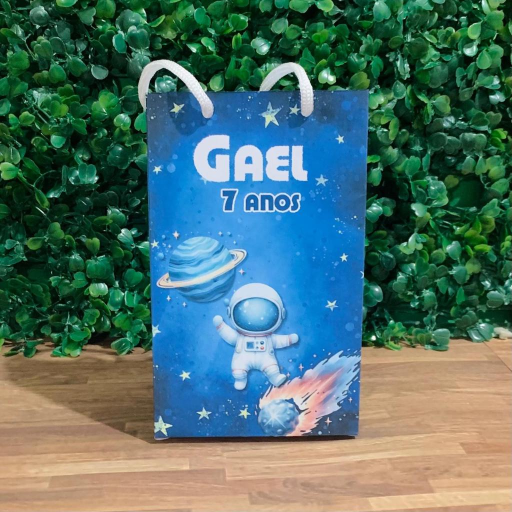 Sacolinha Personalizada Astronauta Espaço -Festa Lembrancinhas Mimos Aniversário – Todos os temas