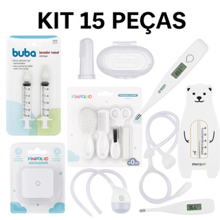 Kit Higiene bebê 15 peças completo Neutro Pimpolho e Buba em Oferta na Shopee