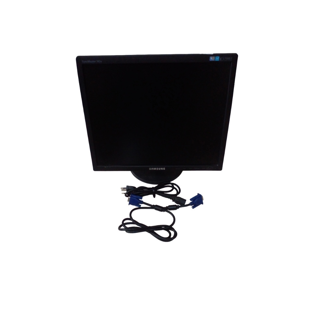 Monitor 17 Polegadas Samsung 743B VGA + Cabos (Gira 90° Sobe Desce)