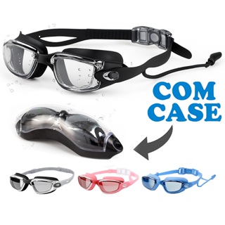 Óculos De Natação Profissional Anti-Embaçamento de Mergulho Para Piscina Mar Com Protetor De Ouvido - Estilo Speedo em Oferta na Shopee