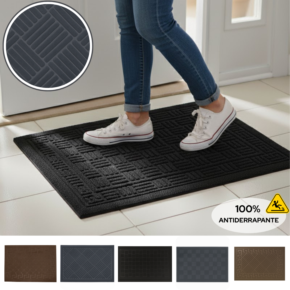 Tapete Capacho Porta Entrada 40 x 60 Emborrachado Antiderrapante Decorativo Slim Habitat