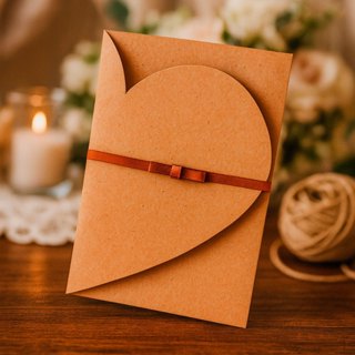 Envelopes para convites de casamento personalizados pequenos - Modelo CORAÇÃO em Oferta na Shopee