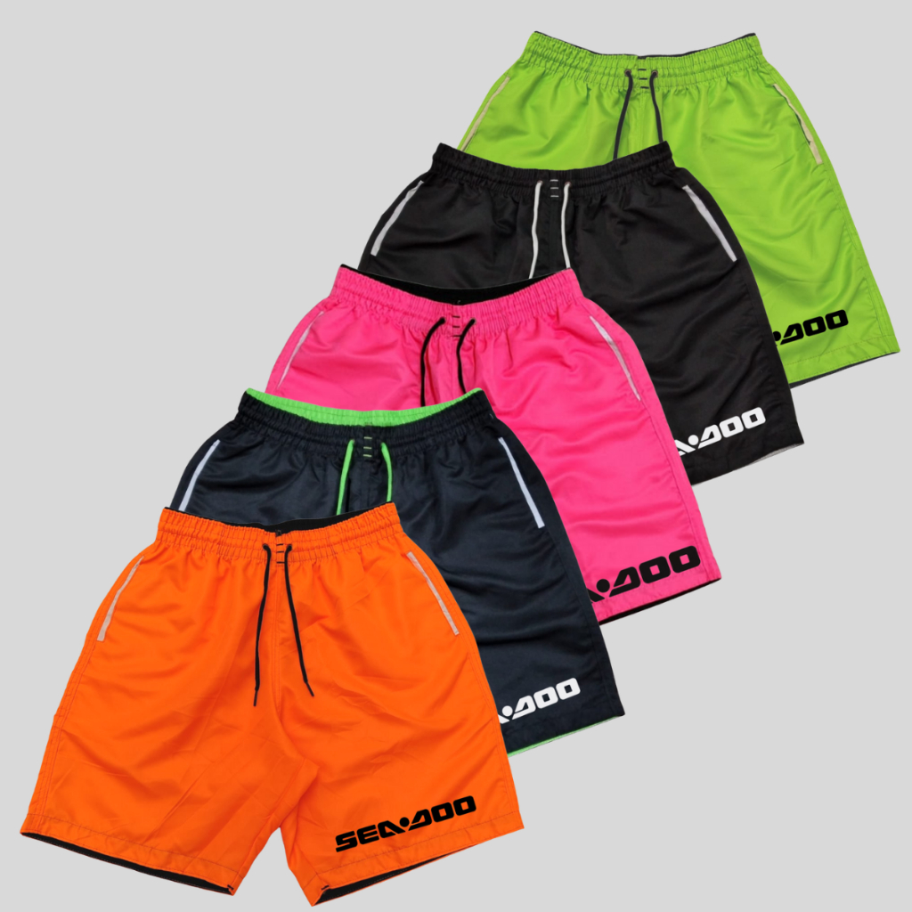combo 5 Bermudas de Praia Masculina Jet Sky Moto aquatica kit Bermudas Tactel Lançamento