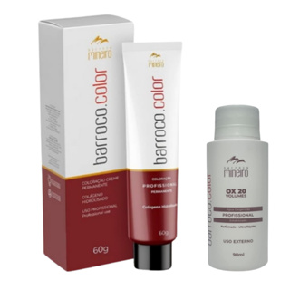 Barroco Mineiro Color Profissional Tintura para Cabelo 60g + OX Grátis Vol 20 ou 30 90ml - Escolha em Oferta na Shopee