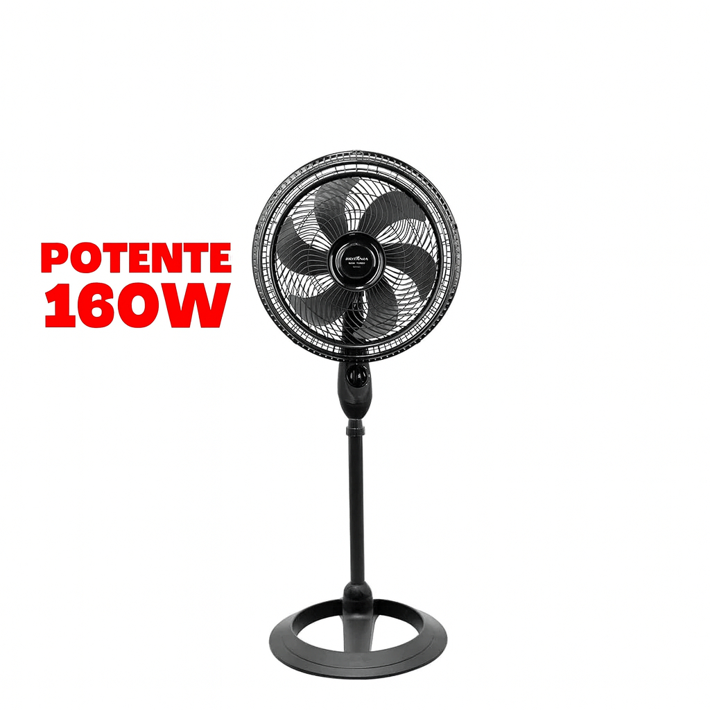 Ventilador de Coluna Britânia Maxx Force Turbo 160W Muito Potente BVT450 Preto Original Resistente em Oferta na Shopee