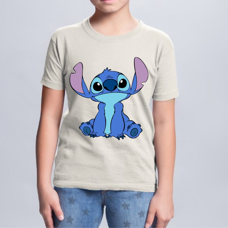 Camiseta infantil juvenil | Camiseta unissex | Camiseta 100% Algodão | Camiseta Stitch