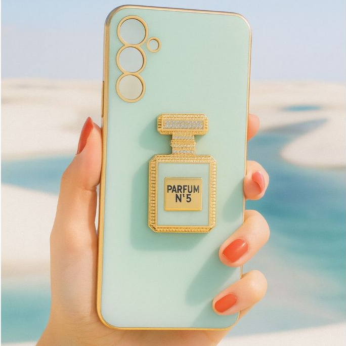 Capinha de Celular Samsung A04,A04E,A04S,A14,A24,A34,A54 Com Suporte Perfume Espelho