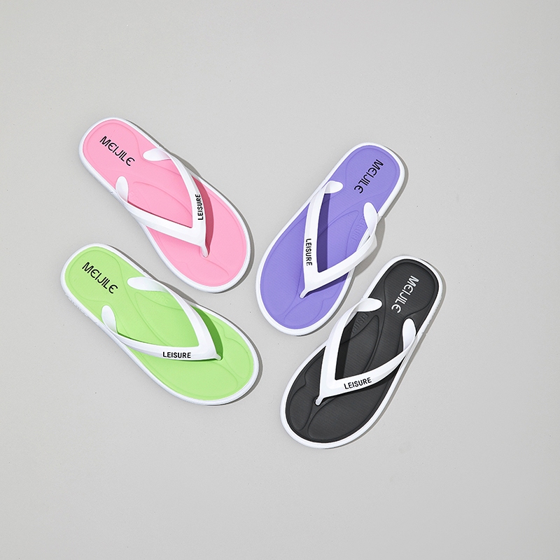 Chinelo feminino vibrante para o verão, macio e confortável, da marca Meijile. em Oferta na Shopee