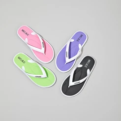 Chinelo feminino vibrante para o verão, macio e confortável, da marca Meijile.