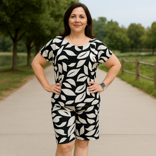 Conjunto Plus Size Feminino Senhora com Manga Malha Fria Confortável G1 G2 G3 G4 Liganete Atacado em Oferta na Shopee