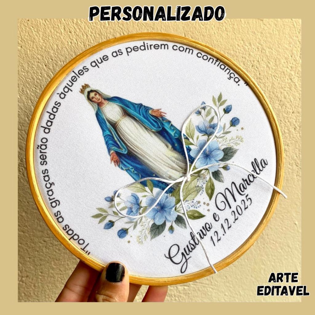 PORTA ALIANÇA SUBLIMADO COM ACABAMENTO FEITO A MÃO PERSONALIZADO em Oferta na Shopee