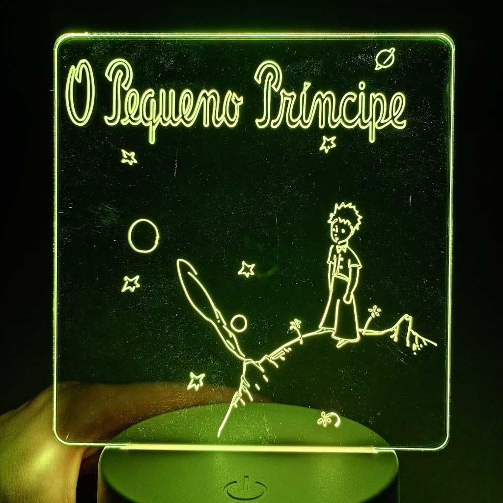 Abajur Luminária O Pequeno Príncipe Capa Livro Led 3D de Mesa ac0176 Presente Criativo Luz Noturna Decoração bebê quarto