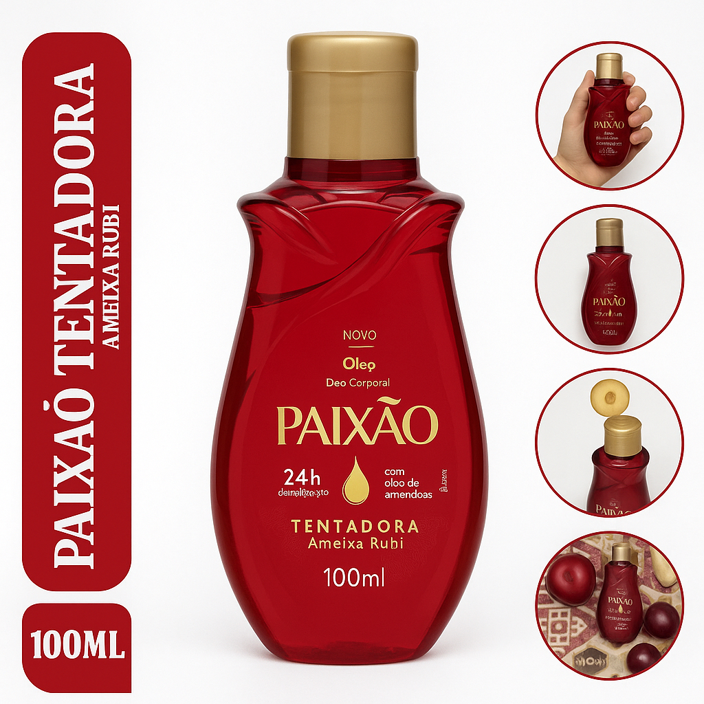 Óleo Corporal Amêndoas PAIXÃO Tentadora 100ml (Oleo Paixão) em Oferta na Shopee