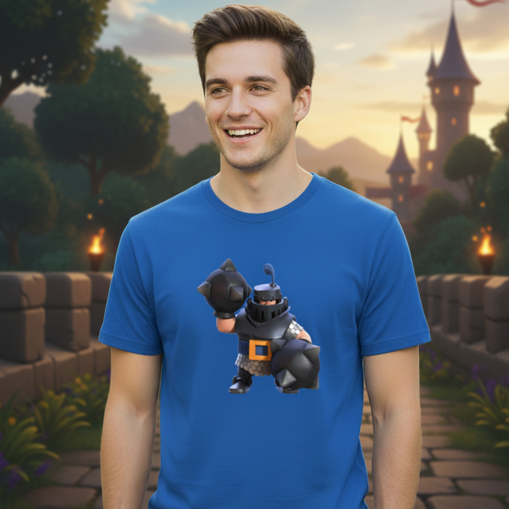 Camiseta / Camisa Mega Cavaleiro Clash Royale Sega Adulto em Algodão