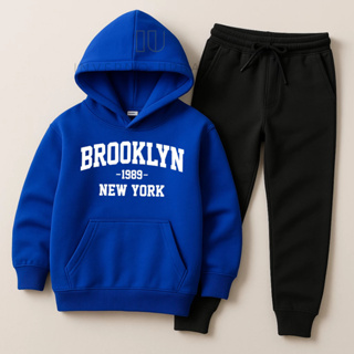 Conjuntinho Infantil Moletom Brooklyn Premium Várias Cores 2,4,6,8,10,12,14 e 16 anos. em Oferta na Shopee
