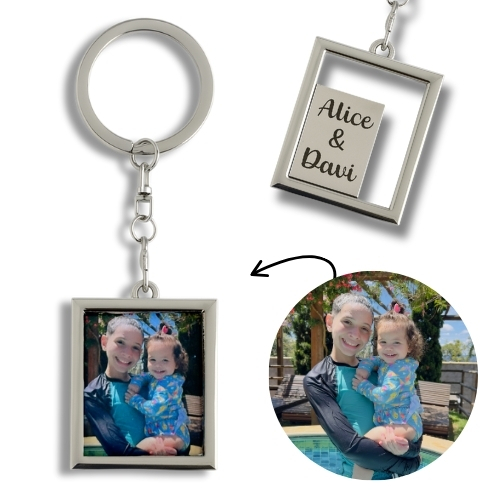 Chaveiro Foto Personalizado Impressa Aço Inox e Gravação + Caixinha Gravação a Laser Amigo Secreto em Oferta na Shopee