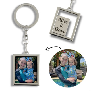 Chaveiro Foto Personalizado Impressa Aço Inox e Gravação + Caixinha Gravação a Laser Amigo Secreto em Oferta na Shopee