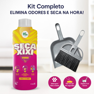 Seca Xixi Varrer Perfumado 1kg - Transforma urina em pó + Kit mini Pazinha/Vassoura Multiuso em Oferta na Shopee
