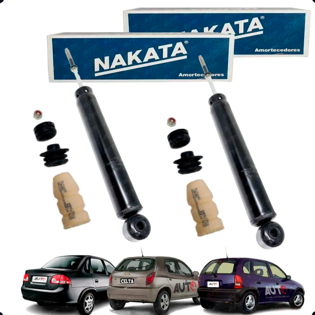 Par Amortecedores Traseiros Celta Corsa Classic Prisma Kits já incluso em Oferta na Shopee