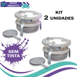KIT 2 Unidades Fogão Fogareiro Portátil 1 Boca Espiriteira à Álcool com Abafador Camping Pesca