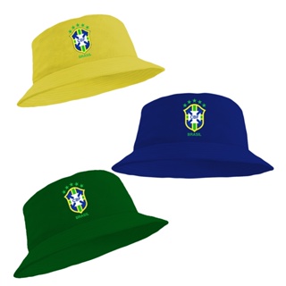 Chapéu Bucket Hat Unissex Leve Estilo Praia Moda Verão Sol Estampado Brasil Copa em Oferta na Shopee