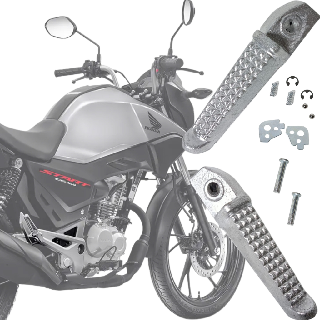 Par Pedaleira Traseira Pedal Garupa Apoio Cg Fan 160 Start 160 Cargo 160 2025