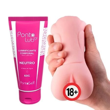 Masturbador Masculino Vagina Buceta Silicone C/ Textura Interna + Lubrificante Intimo SEX SHOP em Oferta na Shopee