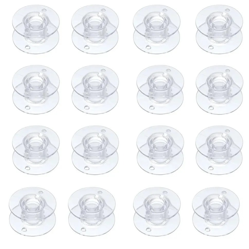 Kit com 10 Bobinas Carretilha Plástica ALTA para Máquina Doméstica - Singer/Elgin/Janome/Brother em Oferta na Shopee