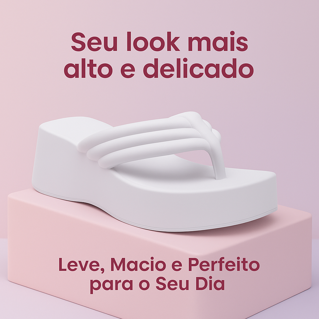 Chinelo Plataforma Feminino Confortável e Estiloso em Oferta na Shopee