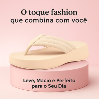 Chinelo Plataforma Feminino Para Quem Busca Conforto e Estilo