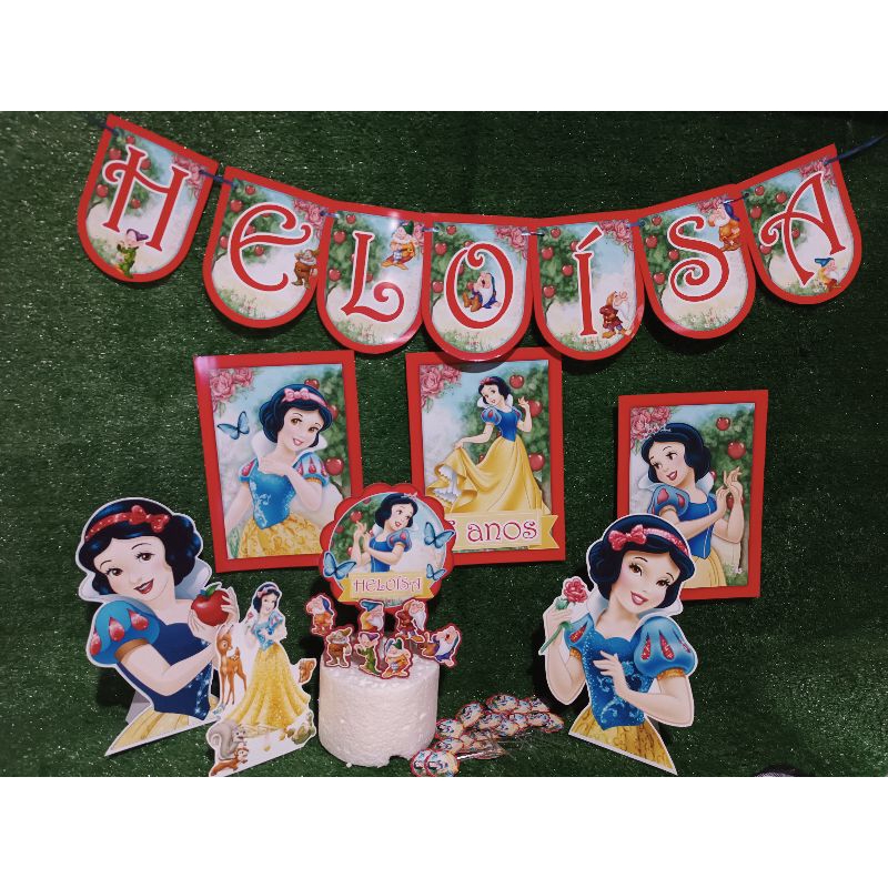 Kit Festa Branca de Neve Personalizada / Festa Infantil/ Aniversário / Lembrancinha / Decoração/ Só um bolinho