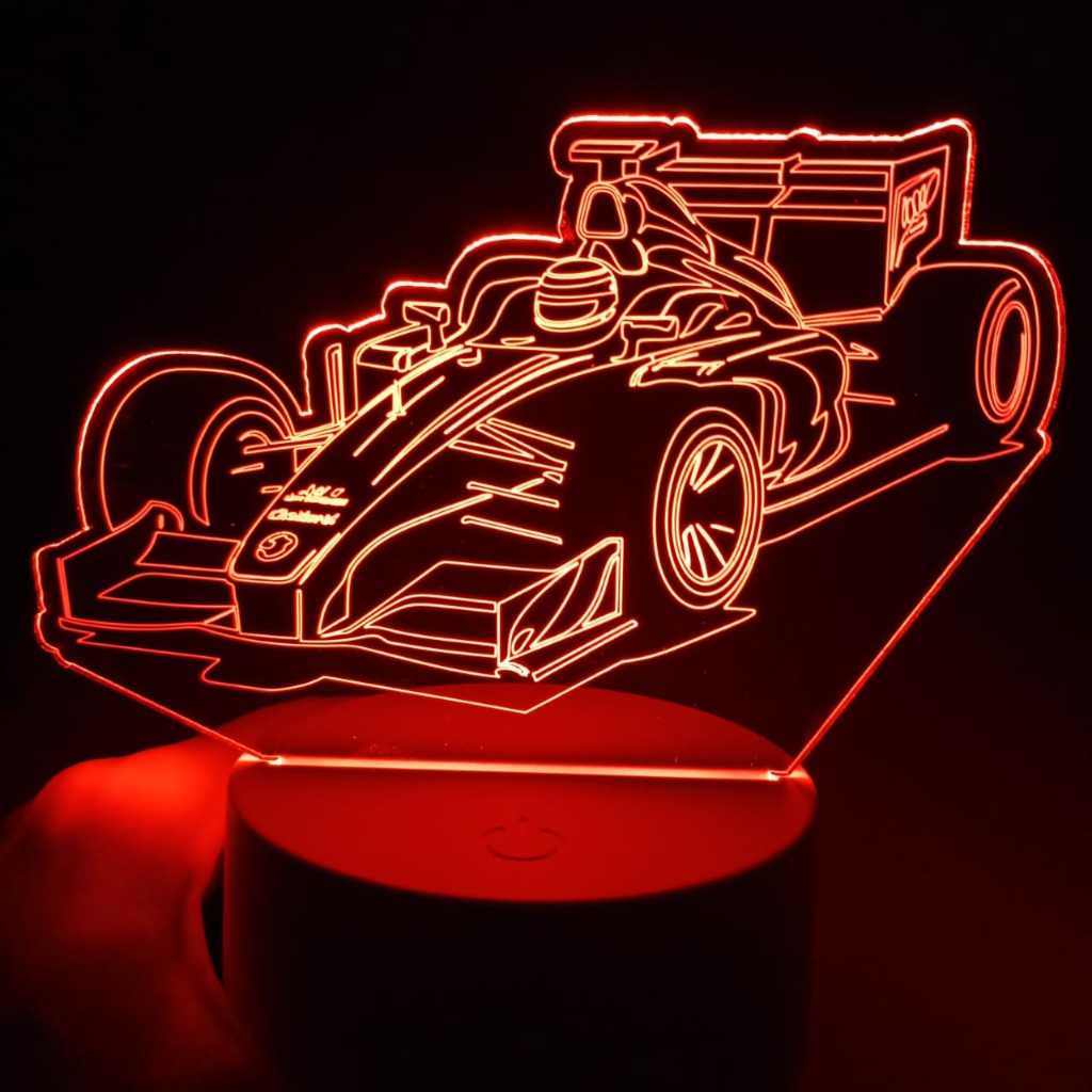 Abajur Luminária Carro Fórmula 1 F1 Led 3D de Mesa ac0186 Presente homem menino Criativo Luz Noturna Decorativo bebê top