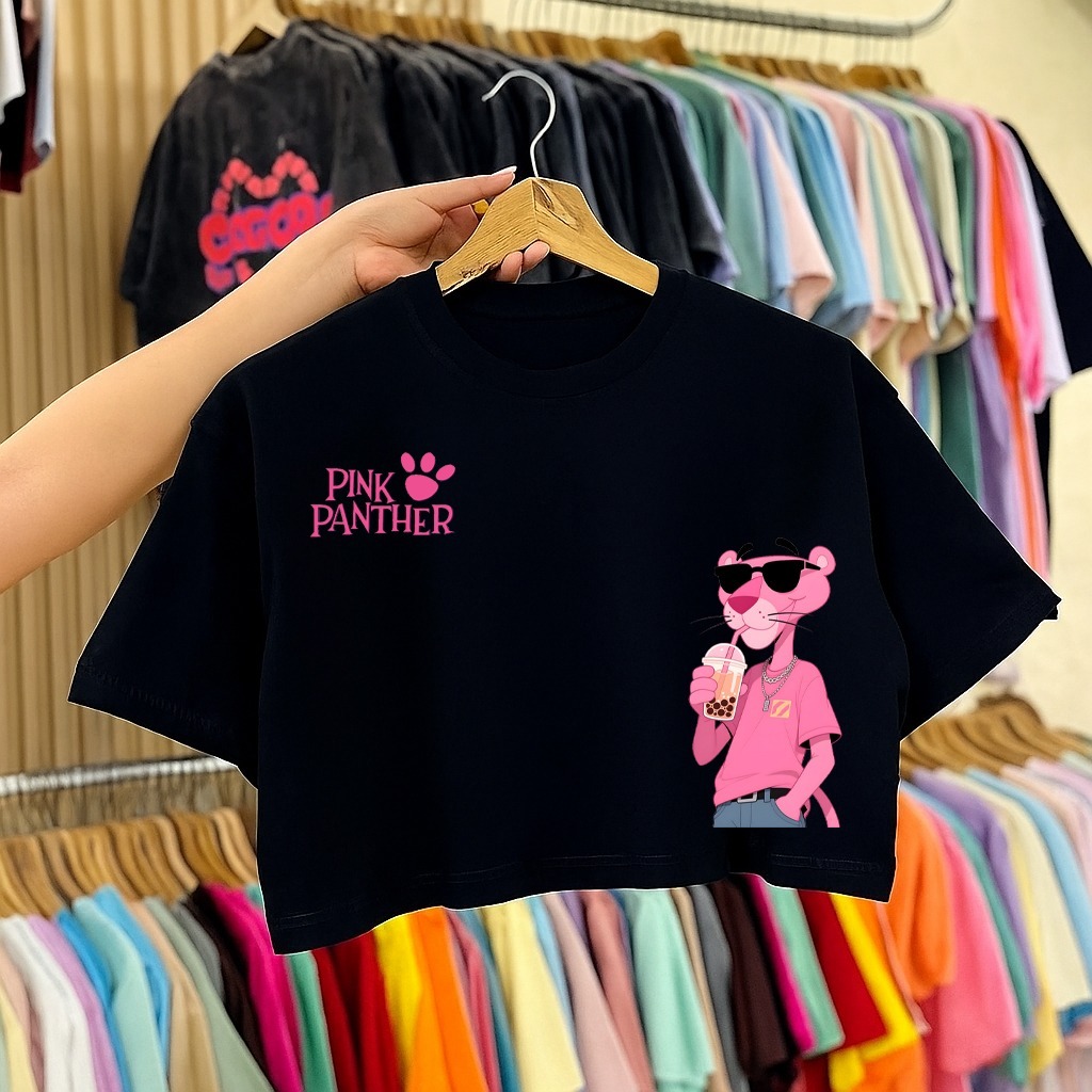 Blusa Cropped de Algodão Premium Estampado PANTERA Delicado + ENVIO IMEDIATO em Oferta na Shopee