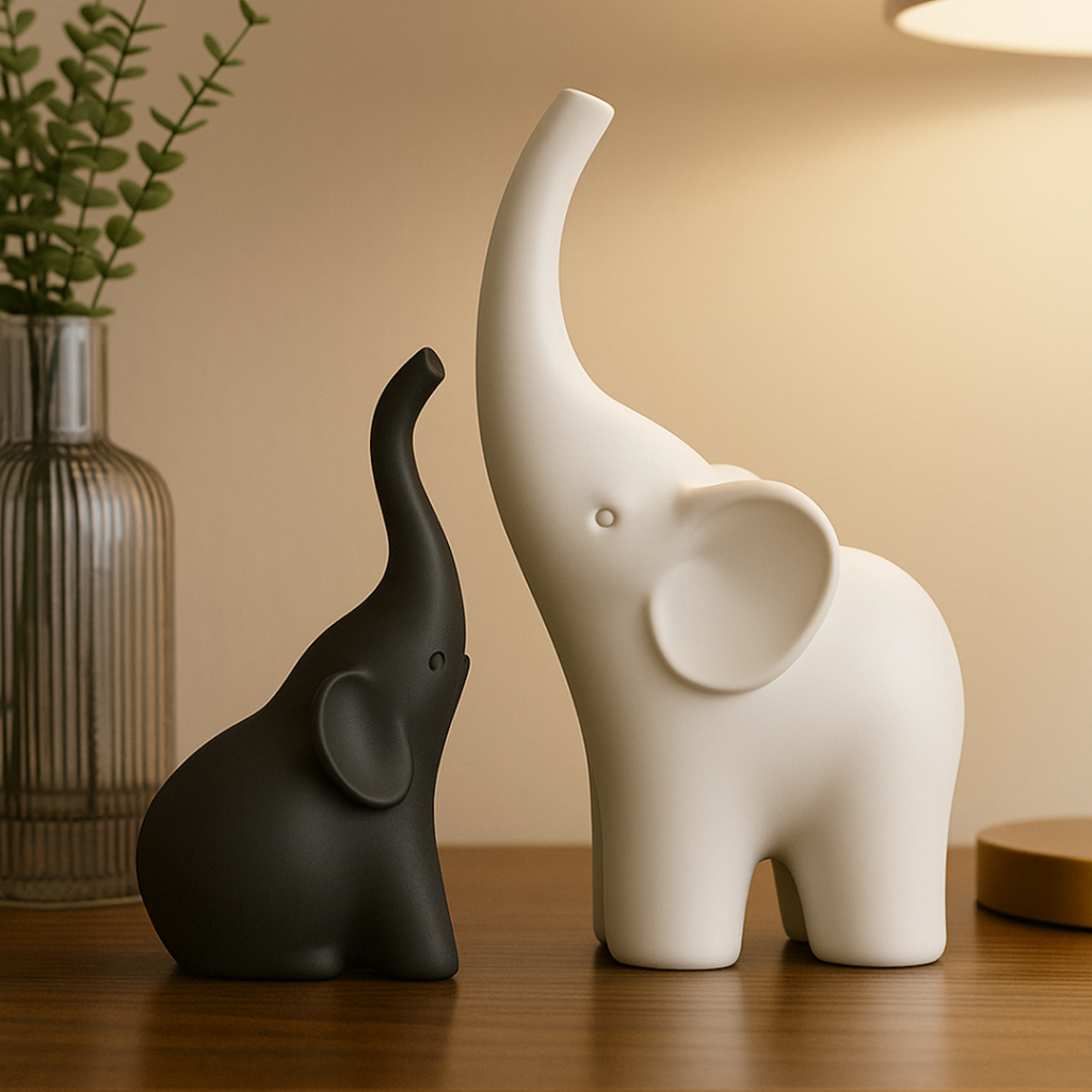 kit Decorativo  Elefante Para Sala Quarto Aparador