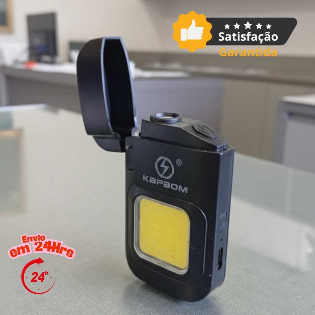 Isqueiro Plasma  Lanterna Emergencia Recarregável Elétrico USB em Oferta na Shopee