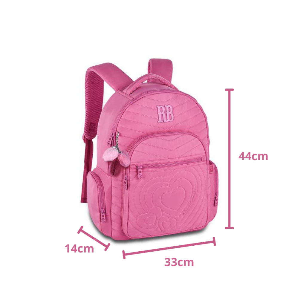 Mochila Feminina Soft Matelassê Rebecca Bonbon 17,5" RB24581 – Estilo, Conforto e Sofisticação