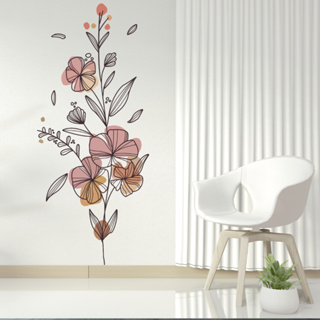 Papel de Parede Moderno Boho Floral Flores Rosa Delicado Sala Quarto Cozinha Fácil Aplicação em Oferta na Shopee